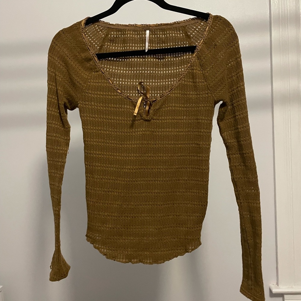 Free people crocheted shirt